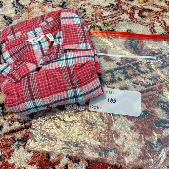 Woolrich Womens Size Medium Red White Blue Flannel Button Down Shirt - Picture 9 of 9